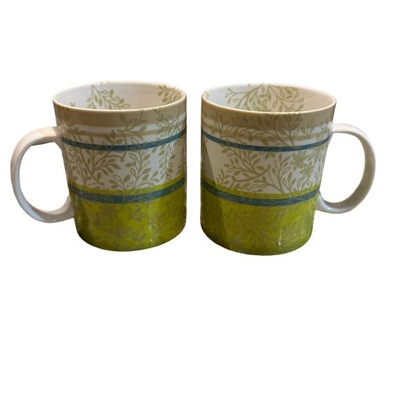 Set of 2 2008 Starbucks lime green coffee mugs - Picture 6 of 6